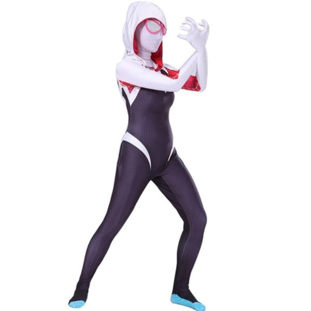 Spiderman Kids Spider-Gwen Costume in Black White Pink
